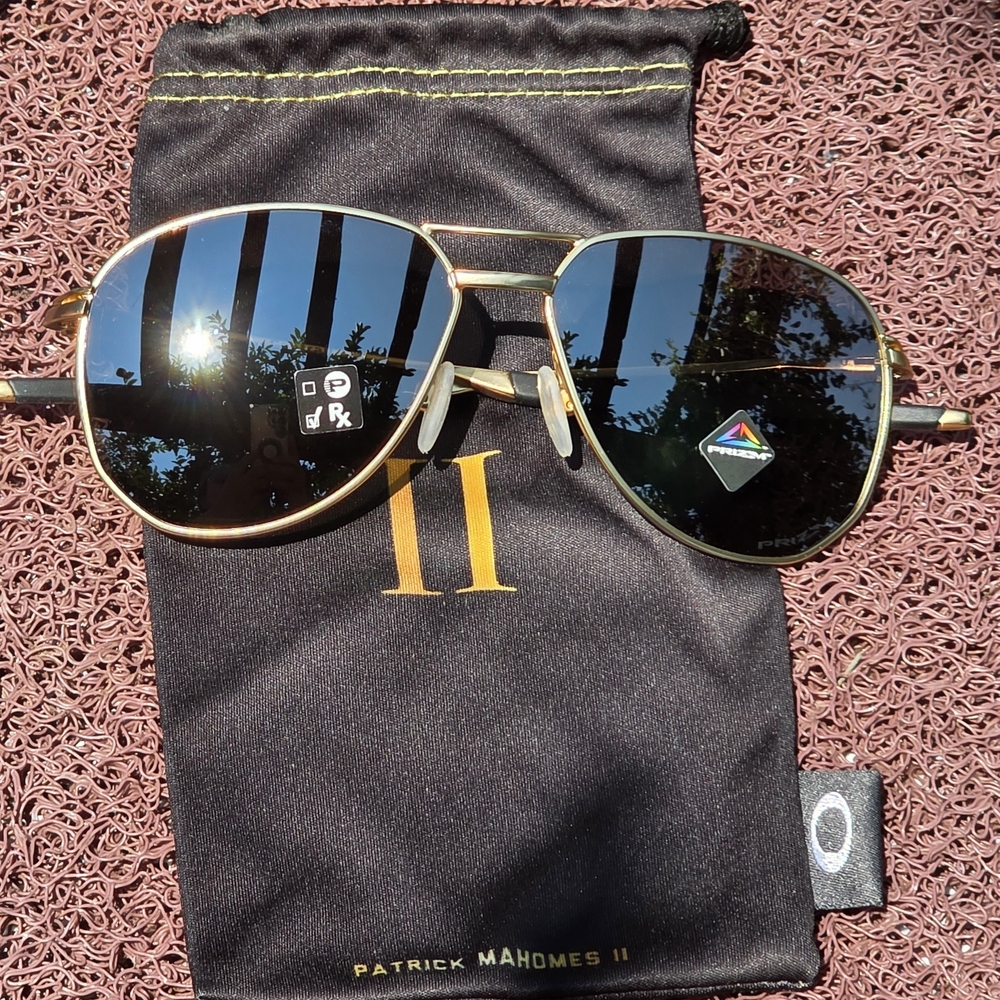 Oakley Sunglasses Contrail OO4147-1357 Matte Satin Gold Prizm Black Lenses
